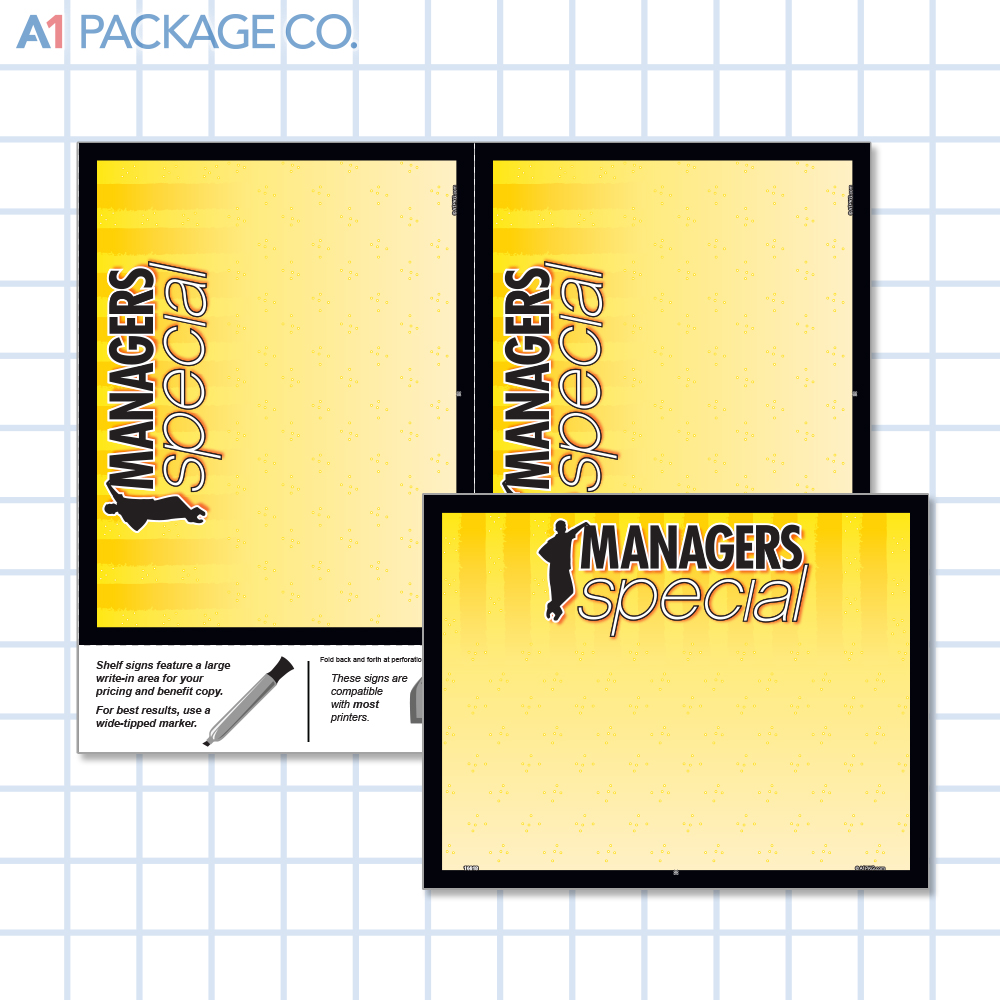 Managers Special Placards (5.5x7 inch) 10 Count