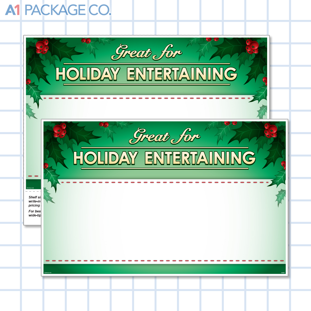 Great for Holiday Entertaining Placards (11x7 inch) 5 Count