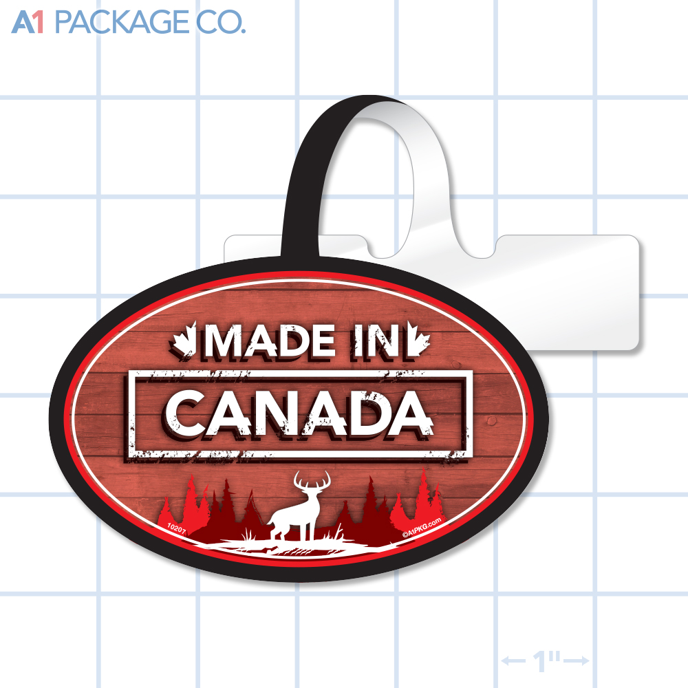 Made in Canada Oval Shelf Dangler (5x3.25 inch)